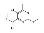 methyl 5-chloro-6-methyl-2-methylsulfanylpyrimidine-4-carboxylate结构式