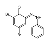 2,4-dibromo-6-(phenylhydrazinylidene)cyclohexa-2,4-dien-1-one Structure