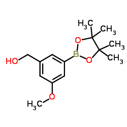 3-methoxy-5-(4,4,5,5-tetramethyl-1,3,2-dioxaborolan-2-yl)benzenemethanol structure