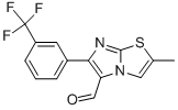 2-methyl-6-[3-(trifluoromethyl)phenyl]imidazo[2,1-b]thiazole-5-carboxaldehyde结构式