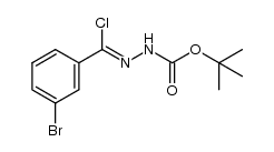 tert-butyl 2-((3-bromophenyl)chloromethylene)hydrazinecarboxylate Structure