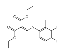 Diethyl (3,4-difluoro-2-methylanilinyl)methylidenemalonate结构式