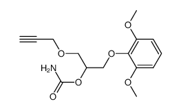 1-(2,6-Dimethoxyphenoxy)-3-(2-propynyloxy)-2-propanol carbamate结构式