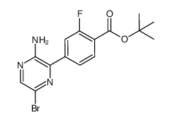 Tert-Butyl 4-(3-Amino-6-Bromopyrazin-2-Yl)-2-Fluorobenzoate结构式