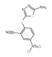 2-[(5-AMINO-1,3,4-THIADIAZOL-2-YL)THIO]-5-NITROBENZONITRILE structure