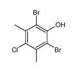 2,6-dibromo-4-chloro-3,5-dimethylphenol structure