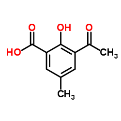 3-Acetyl-2-hydroxy-5-methylbenzoic acid结构式