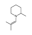 2-methyl-1-(2-methylprop-1-enyl)piperidine结构式