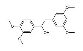 1-(3,4-dimethoxyphenyl)-2-(3',5'-dimethoxyphenyl)ethan-1-ol结构式