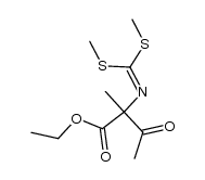 ethyl 2-acetyl-N-[bis(methylthio)methylene]alaninante结构式
