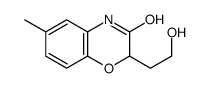 2-(2-hydroxyethyl)-6-methyl-4H-1,4-benzoxazin-3-one结构式