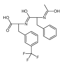 (2S)-2-[[(2S)-2-acetamido-3-phenylpropanoyl]amino]-3-[3-(trifluoromethyl)phenyl]propanoic acid结构式