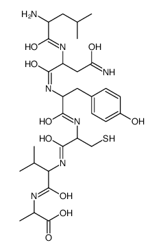 (2S)-2-[[(2S)-2-[[(2R)-2-[[(2S)-2-[[(2S)-4-amino-2-[[(2S)-2-amino-4-methylpentanoyl]amino]-4-oxobutanoyl]amino]-3-(4-hydroxyphenyl)propanoyl]amino]-3-sulfanylpropanoyl]amino]-3-methylbutanoyl]amino]propanoic acid Structure