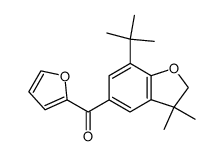 7-tert-Butyl-2,3-dihydro-3,3-dimethyl-5-(2-furoyl)benzo[b]furan结构式