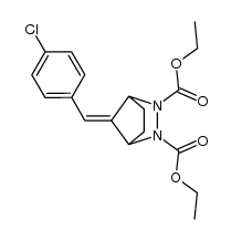 diethyl 7-(4-chlorobenzylidene)-2,3-diazabicyclo[2.2.1]heptane-2,3-dicarboxylate Structure