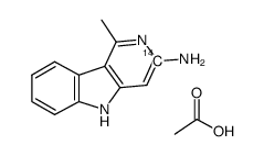 acetic acid,1-methyl-5H-pyrido[4,3-b]indol-3-amine Structure