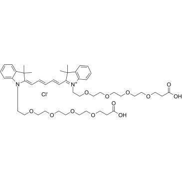 Bis-(N,N'-carboxyl-PEG4)-Cy5结构式