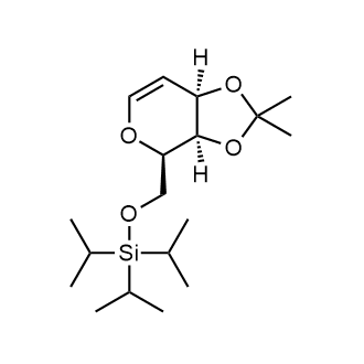 (((3AR,4R,7aR)-2,2-二甲基-3a,7a-二氢-4H-[1,3]二氧戊环并[4,5-c]吡喃-4-基)甲基氧基)三异丙基硅烷结构式