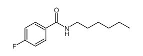 4-氟-N-n-己基苯甲酰胺结构式