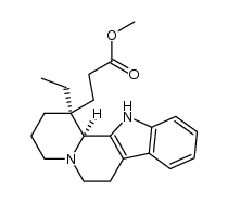 (-)-1β-methoxycarbonylethyl-1α-ethyl-1,2,3,4,6,7,12,12bα-octahydroindolo[2,3-a]quinolizine结构式