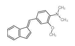 Benzenamine,4-(1H-inden-1-ylidenemethyl)-2-methoxy-N,N-dimethyl- structure