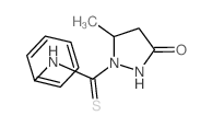 1-Pyrazolidinecarbothioamide,5-methyl-3-oxo-N-phenyl- Structure