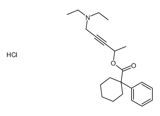 5-diethylaminopent-3-yn-2-yl 1-phenylcyclohexane-1-carboxylate hydrochloride结构式