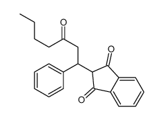 2-(3-oxo-1-phenylheptyl)indene-1,3-dione Structure