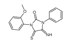 4-imino-1-(2-methoxyphenyl)-3-phenyl-5-sulfanylideneimidazolidin-2-one Structure