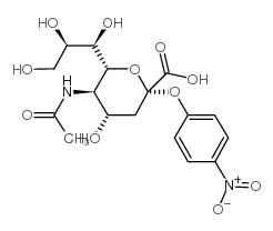 2-O-(P-NITROPHENYL)-ALPHA-D-N-ACETYLNEURAMINIC ACID structure