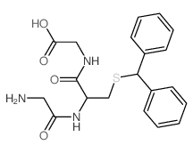 2-[[2-[(2-aminoacetyl)amino]-3-benzhydrylsulfanyl-propanoyl]amino]acetic acid结构式