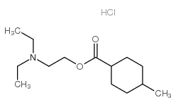 Cyclohexanecarboxylicacid, 4-methyl-, 2-(diethylamino)ethyl ester hydrochloride, cis- (8CI) structure