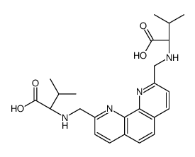 (2S)-2-[[9-[[[(1S)-1-carboxy-2-methylpropyl]amino]methyl]-1,10-phenanthrolin-2-yl]methylamino]-3-methylbutanoic acid结构式