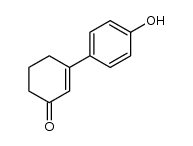 3-(4-hydroxyphenyl)-2-cyclohexen-1-one结构式