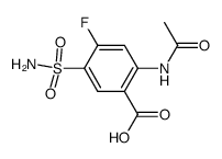 2-(ACETYLAMINO)-5-(AMINOSULFONYL)-4-FLUOROBENZOIC ACID structure