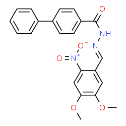 N'-(4,5-dimethoxy-2-nitrobenzylidene)-4-biphenylcarbohydrazide结构式