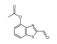 2-Benzothiazolecarboxaldehyde,4-hydroxy-,acetate(ester)(8CI) structure