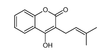 3-(3-methyl-2-butenyl)-2H-1-benzopyran-2-one结构式