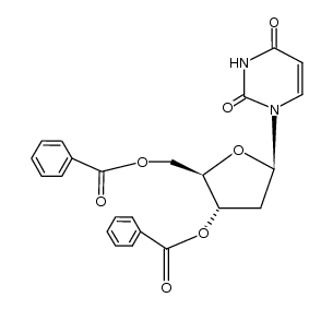 1-(2-deoxy-3,5-di-O-benzoyl-D-ribofuranosyl)uracil Structure