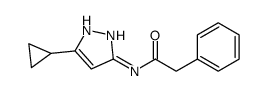 N-(5-cyclopropyl-1H-pyrazol-3-yl)-2-phenylacetamide结构式