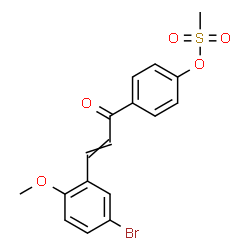 4-[3-(5-Bromo-2-methoxyphenyl)acryloyl]phenyl methanesulfonate结构式