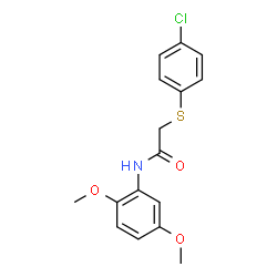 2-[(4-CHLOROPHENYL)SULFANYL]-N-(2,5-DIMETHOXYPHENYL)ACETAMIDE结构式