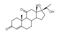 17,20α-Dihydroxy-pregn-4-en-3,11-dion结构式