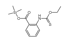 2-ethoxythiocarbonylamino-benzoic acid trimethylsilanyl ester Structure