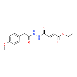 ethyl 4-{2-[(4-methoxyphenyl)acetyl]hydrazino}-4-oxo-2-butenoate Structure