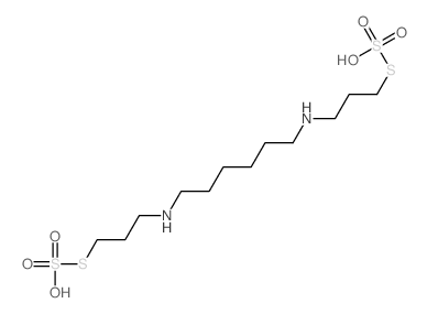 S-(3-((6-((3-((Hydroxy(dioxido)sulfanyl)thio)propyl)amino)hexyl)amino)propyl) hydrogen thiosulfate结构式