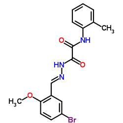 2-[(2E)-2-(5-Bromo-2-methoxybenzylidene)hydrazino]-N-(2-methylphenyl)-2-oxoacetamide结构式
