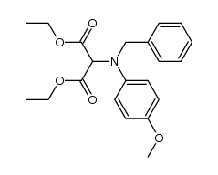 diethyl 2-(benzyl(4-methoxyphenyl)amino)malonate结构式