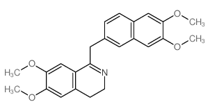 Isoquinoline,1-[(6,7-dimethoxy-2-naphthalenyl)methyl]-3,4-dihydro-6,7-dimethoxy-结构式