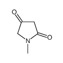 1-METHYL-PYRROLIDINE-2,4-DIONE结构式